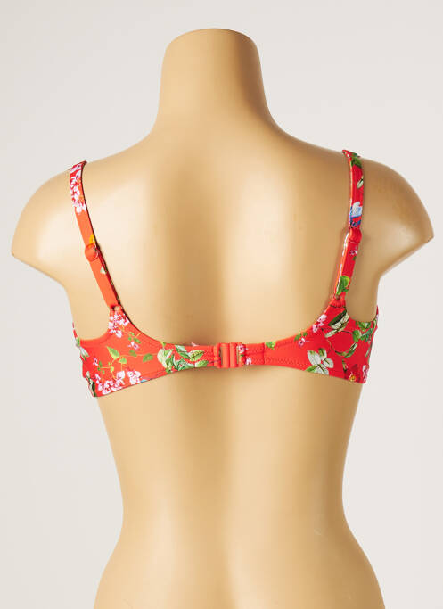 Haut de maillot de bain stretch haut soutien-gorge emboitant orange TESSY femme