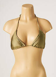 Haut de maillot de bain stretch haut triangles vert SUN PROJECT femme