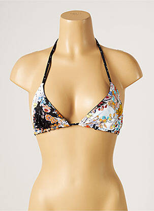 Haut de maillot de bain stretch haut triangles noir PIHA femme