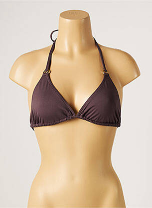 Haut de maillot de bain stretch haut triangles violet KIWI femme