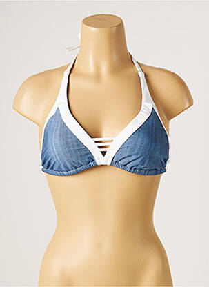 Haut de maillot de bain stretch haut soutien-gorge emboitant bleu SEAFOLLY femme