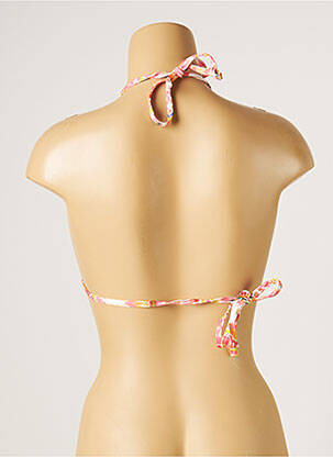 Haut de maillot de bain fermeture liens à nouer haut triangles orange KIWI femme