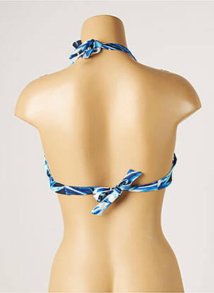 Haut de maillot de bain stretch haut soutien-gorge emboitant bleu MOONTIDE femme