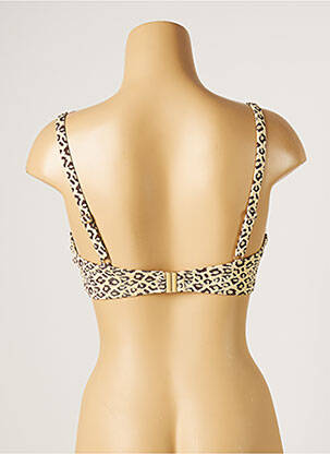 Haut de maillot de bain stretch haut soutien-gorge emboitant beige PIHA femme