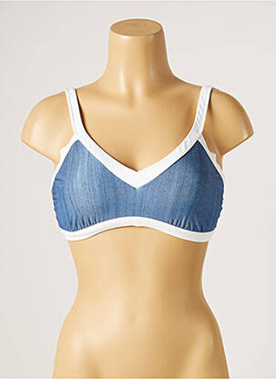 Haut de maillot de bain stretch haut soutien-gorge emboitant bleu SEAFOLLY femme