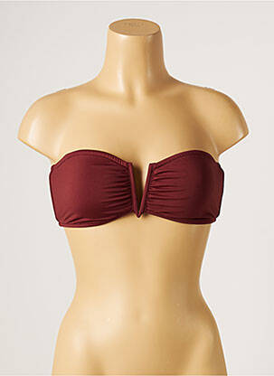 Haut de maillot de bain stretch haut bandeau marron SEAFOLLY femme