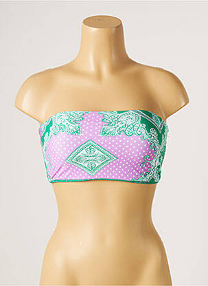 Haut de maillot de bain stretch haut bandeau vert SEAFOLLY femme
