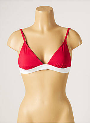 Haut de maillot de bain stretch haut triangles rouge KIWI femme
