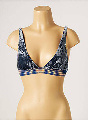 Haut de maillot de bain bretelles élastiquées ajustables bleu SEAFOLLY femme