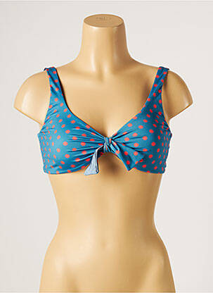 Haut de maillot de bain stretch haut soutien-gorge emboitant bleu KIWI femme