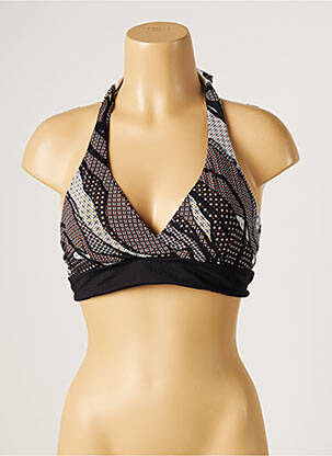 Haut de maillot de bain stretch haut soutien-gorge emboitant noir MOONTIDE femme