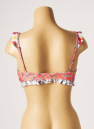 Haut de maillot de bain stretch haut soutien-gorge moulé orange PIHA femme