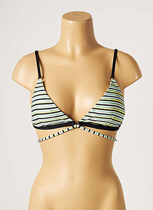 Haut de maillot de bain stretch haut soutien-gorge moulé vert PIHA femme