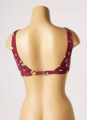 Haut de maillot de bain stretch haut soutien-gorge moulé rouge PIHA femme