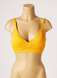 Haut de maillot de bain stretch haut soutien-gorge moulé jaune PIHA femme