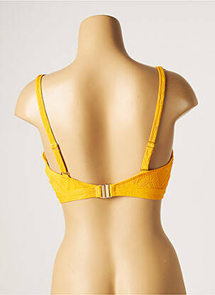Haut de maillot de bain stretch haut soutien-gorge moulé jaune PIHA femme