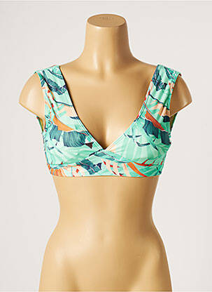 Haut de maillot de bain stretch haut soutien-gorge moulé vert MOONTIDE femme