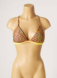 Haut de maillot de bain stretch haut soutien-gorge moulé jaune KIWI femme