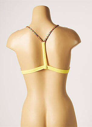 Haut de maillot de bain stretch haut soutien-gorge moulé jaune KIWI femme
