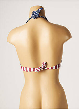 Haut de maillot de bain stretch haut soutien-gorge moulé bleu KIWI femme