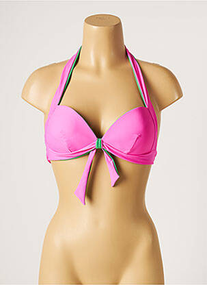 Haut de maillot de bain stretch haut soutien-gorge moulé rose MOONTIDE femme