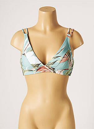 Haut de maillot de bain stretch haut soutien-gorge moulé vert MOONTIDE femme