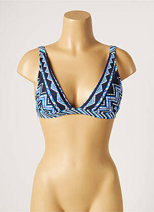 Haut de maillot de bain stretch haut soutien-gorge moulé bleu MOONTIDE femme