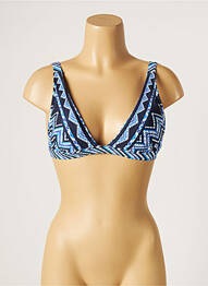Haut de maillot de bain stretch haut soutien-gorge moulé bleu MOONTIDE femme