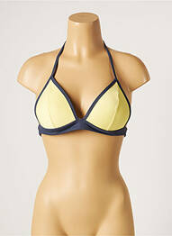 Haut de maillot de bain stretch haut soutien-gorge push-up jaune MOONTIDE femme