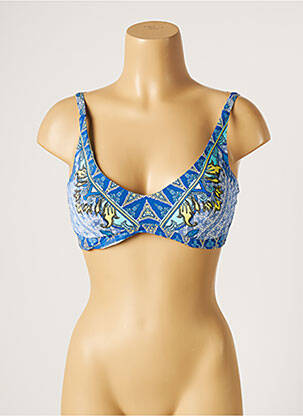 Haut de maillot de bain stretch haut soutien-gorge moulé bleu MOONTIDE femme
