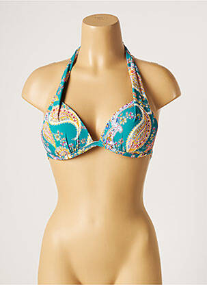 Haut de maillot de bain stretch haut soutien-gorge push-up vert MOONTIDE femme
