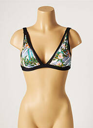 Haut de maillot de bain stretch haut soutien-gorge moulé noir MOONTIDE femme