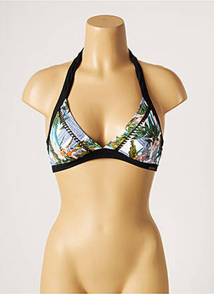 Haut de maillot de bain stretch haut soutien-gorge moulé noir MOONTIDE femme