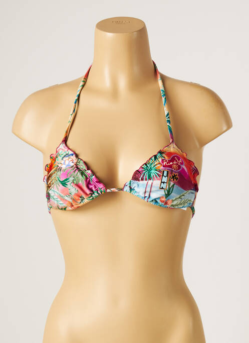 Haut de maillot de bain stretch haut triangles orange RIO DE SOL femme