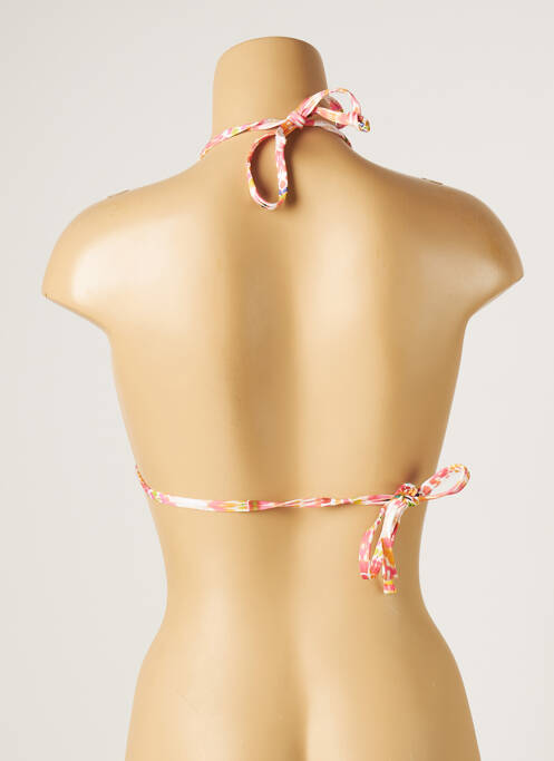 Haut de maillot de bain fermeture liens à nouer haut triangles orange KIWI femme