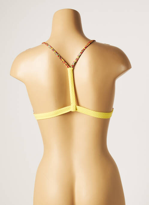 Haut de maillot de bain stretch haut soutien-gorge moulé jaune KIWI femme
