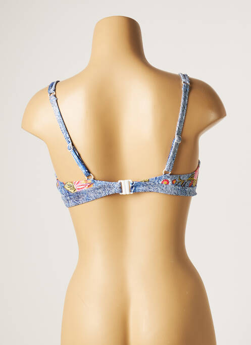 Haut de maillot de bain bleu PIHA pour femme