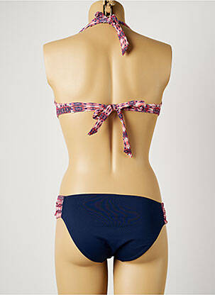 Maillot de bain 2 pièces stretch haut triangles violet LPB femme