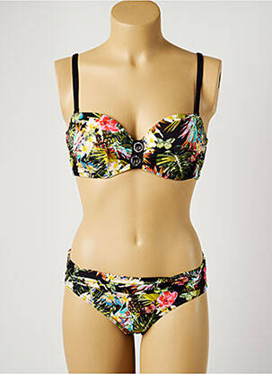 Maillot de bain 2 pièces stretch haut soutien-gorge moulé vert LPB femme