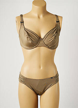 Maillot de bain 2 pièces stretch haut soutien-gorge balconnet vert SUN PLAYA femme