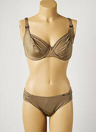 Maillot de bain 2 pièces stretch haut soutien-gorge balconnet vert SUN PLAYA femme