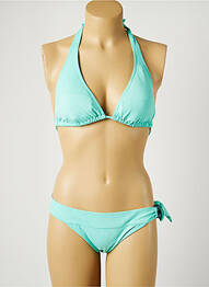 Maillot de bain 2 pièces stretch haut soutien-gorge moulé bleu HISTOIRE DE PLAGE femme