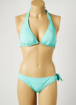 Maillot de bain 2 pièces stretch haut soutien-gorge moulé bleu HISTOIRE DE PLAGE femme