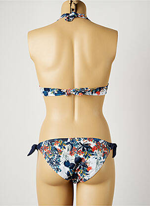Maillot de bain 2 pièces stretch haut soutien-gorge moulé bleu LAGON BLEU femme