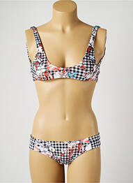 Maillot de bain 2 pièces stretch haut soutien-gorge balconnet noir PIHA femme