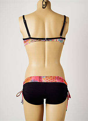 Maillot de bain 2 pièces stretch haut soutien-gorge emboitant orange SUN PLAYA femme