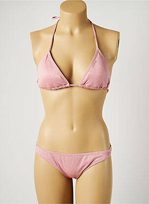 Maillot de bain 2 pièces stretch haut soutien-gorge moulé rose PROTEST femme