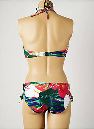 Maillot de bain 2 pièces stretch haut soutien-gorge emboitant vert YSABEL MORA femme