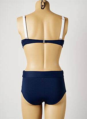 Maillot de bain 2 pièces stretch haut soutien-gorge emboitant bleu SUN PLAYA femme