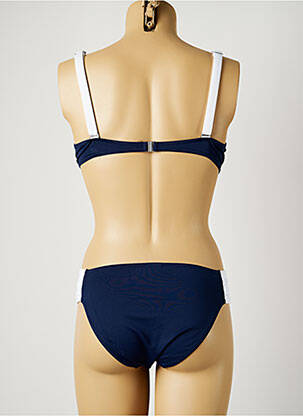 Maillot de bain 2 pièces stretch haut soutien-gorge emboitant bleu SUN PLAYA femme